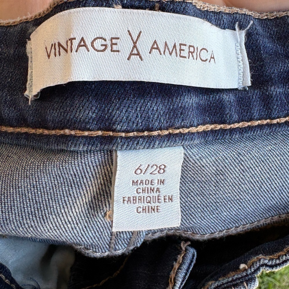 Vintage America women’s wonderland slim straight denim jeans sz 6/28 preloved - Picture 7 of 8